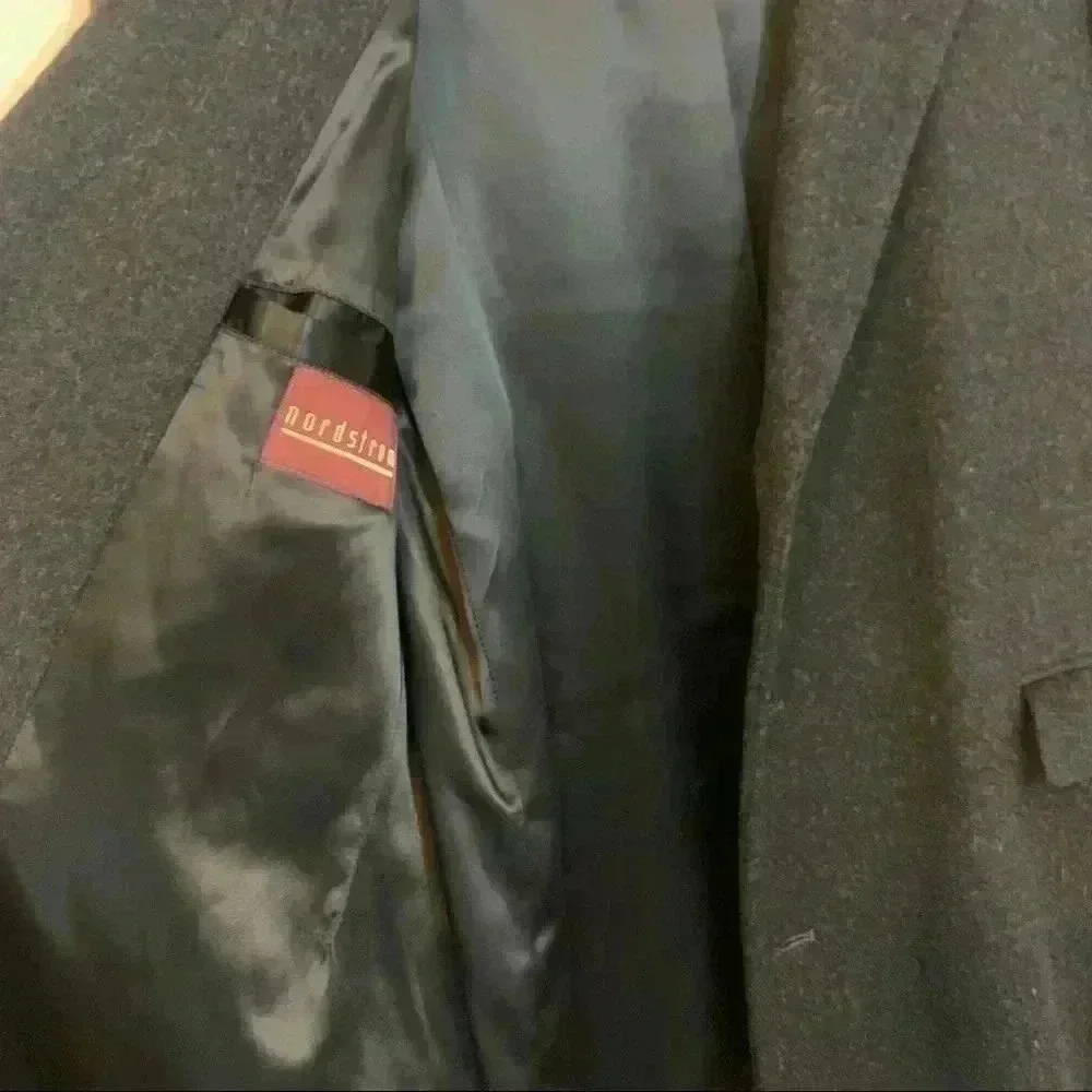 Vintage Nordstrom dark grey wool overcoat - Picture 6 of 9